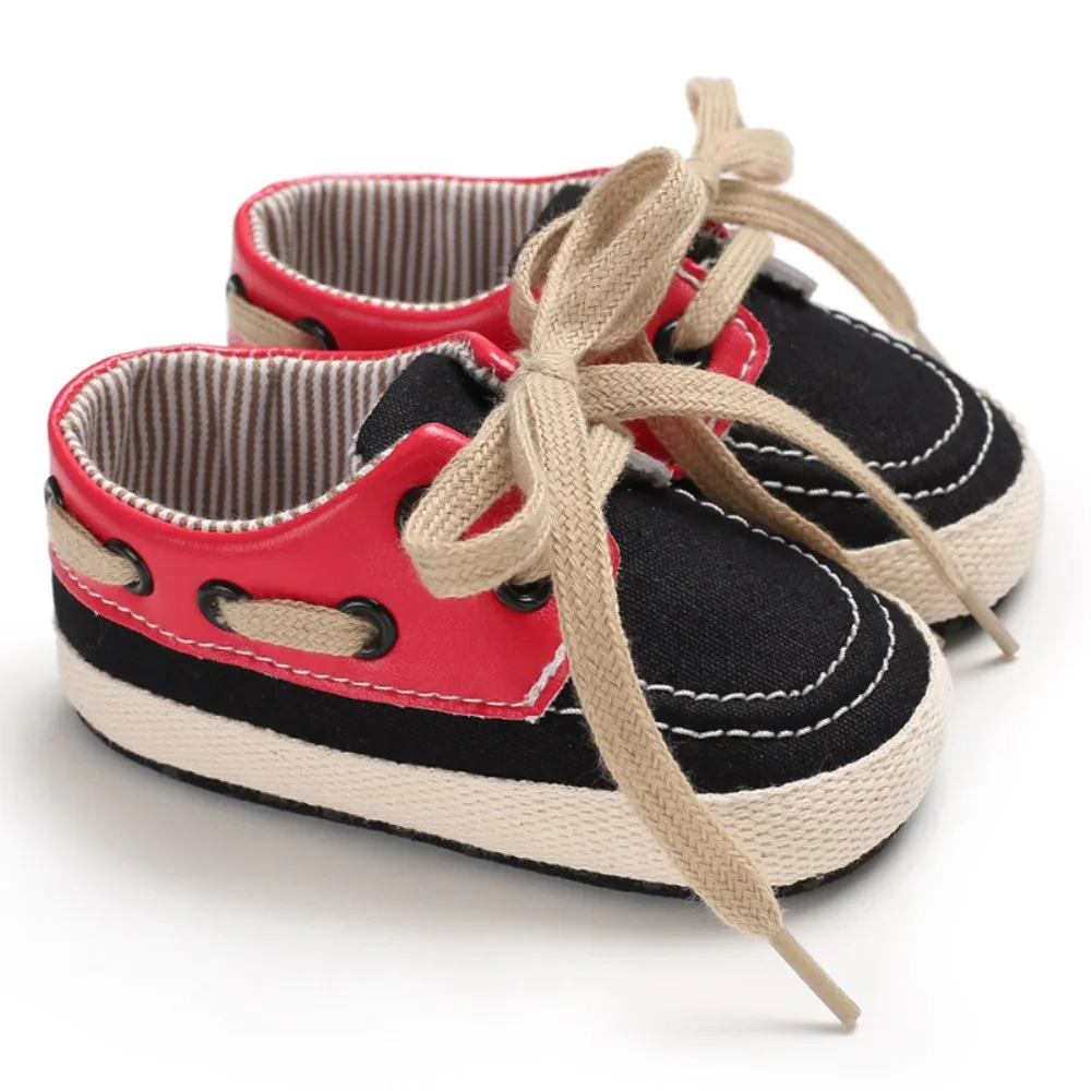 Детские белые сникерсы на мягкой подошве детская обувь, Новорожденные до 18 месяцев - Цвет: Красный