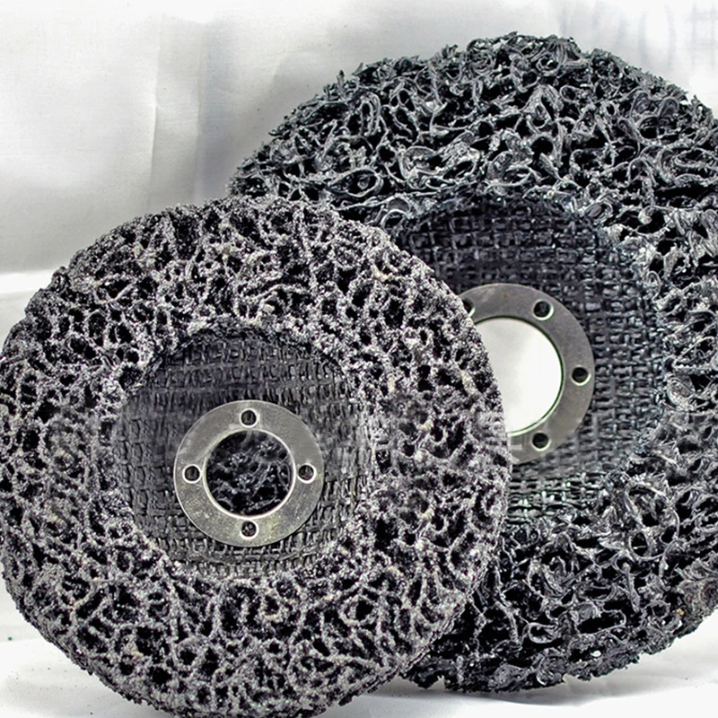 2pcs Abrasive Poly Strip Disc Wheels 46 Grits 115*22mm Rust Paint