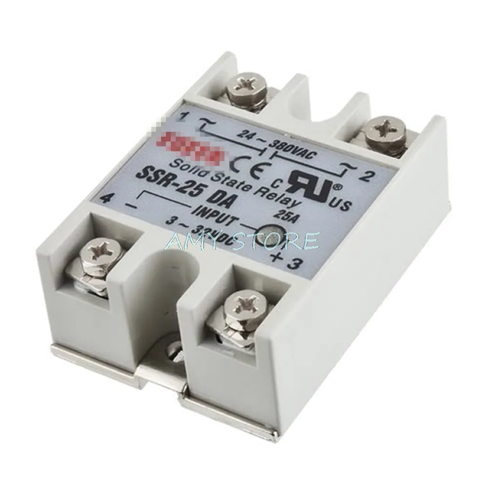SSR-25DA 25A твердотельный релейный модуль 3-32V DC вход 24-380VAC | Обустройство дома