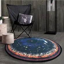 60*60 см/80x80 см/100x100 см Модный плюшевый ковер в стиле Вселенная ковер со звездами домашний декоративный космический коврик для стула Противоскользящий