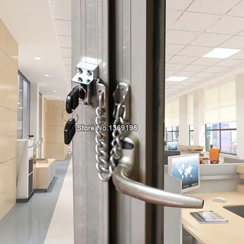 Us 335 57 50 Off High Quality 20set Lockable Window Security Chain Lock Door Restrictor Child Safety Stainless Steel Keys P181 In Locks From Home