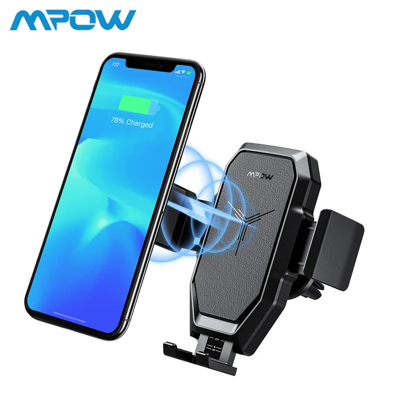 Mpow CA099 Wireless Charger 10W/7.5W/5W Charging Model For iPhone Xs Max Xr Samsung S9 Huawei Universal Car Phone Holder Amount Mpow CA099 Wireless Charger 10W/7.5W/5W Charging Model For iPhone Xs Max Xr Samsung S9 Huawei Universal Car Phone Holder Amount