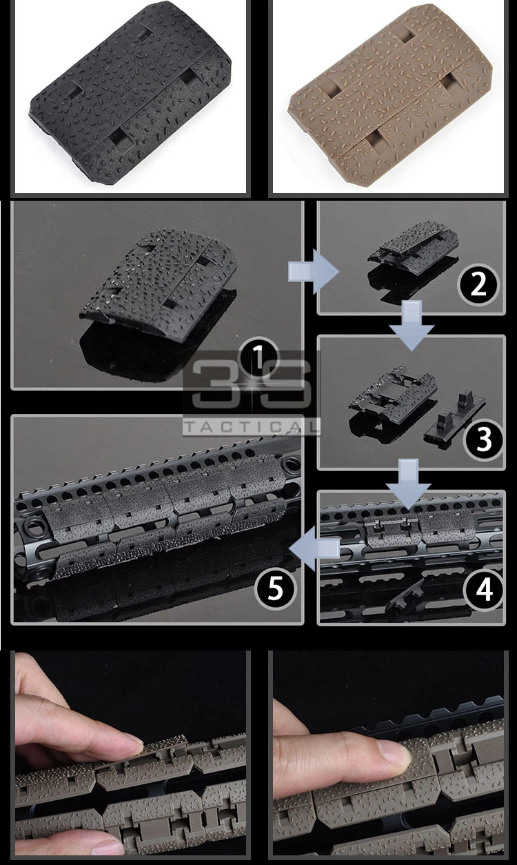 12PCS Tactical M-lok Rail Cover For Mlok Handguard Rail Mount M Lok Rail Picatinny 20mm Rail