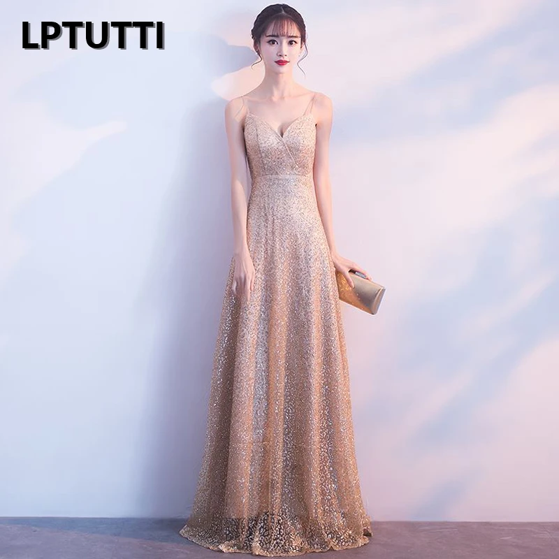 

LPTUTTI Sequin Plus Size New For Women Elegant Date Ceremony Party Prom Gown Formal Gala Luxury Long Evening Dresses 15