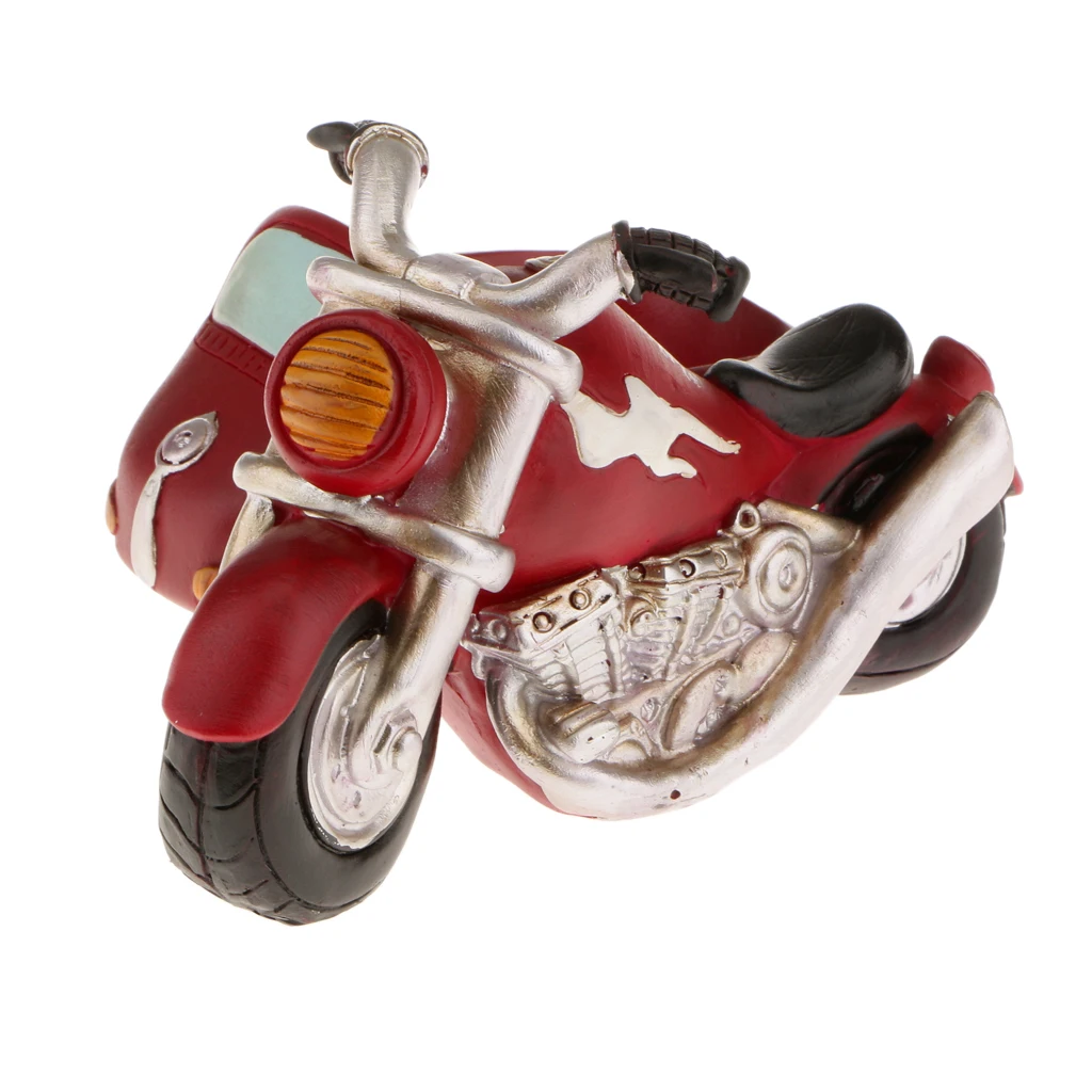 Retro MOTORCYCLE Resin Cacti Succulent Plant Flower Bed Home Garden Planter