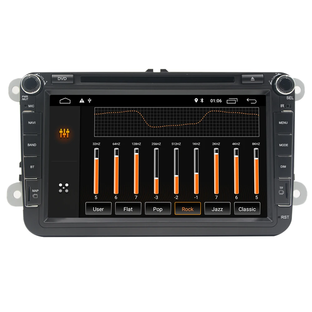 Perfect 8" 2G RAM Android 8.1 Car DVD for VW golf 4 5 6 touran passat B6 sharan jetta caddy transporter t5 polo tiguan gps radio map 1