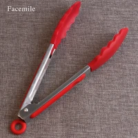 9 inch 25 см Нержавеющая сталь посуда Кухня щипцы пищевые клип силиконовый резиновый наконечник для выпечки Аксессуары для выпечки зеленый 52067