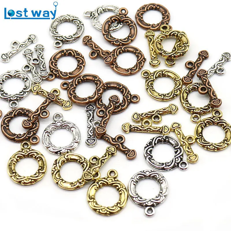 

20pcs/lot Clasps Buckle Connectors Toggle Clasp Hooks Fit Bracelet Necklace DIY For Women Jewelry Making Jewelry Findings
