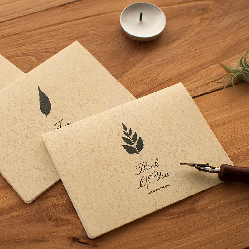 

1pc Christmas Language of leaves pop up cards wedding invitations thanksgiving christmas cards thank you with envelopes