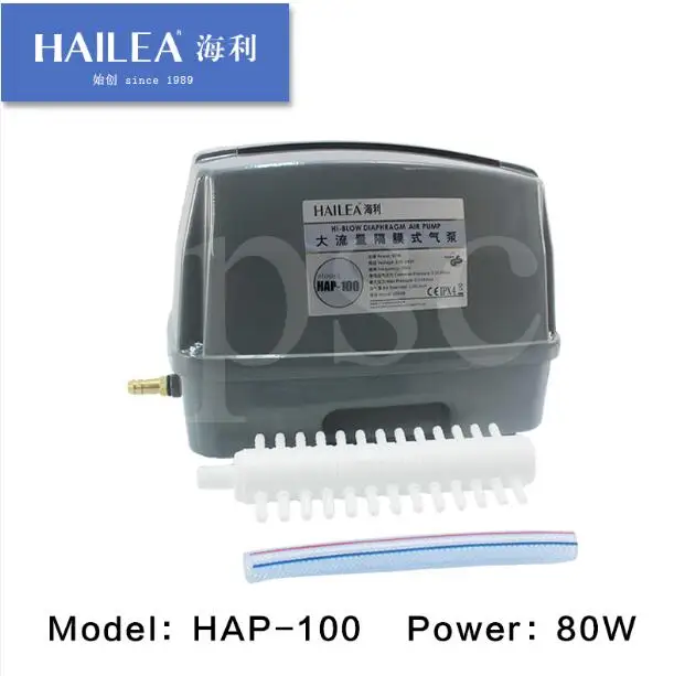 Hailea HAP 60 80 100 120 кислородные насосы для больших аквариумов в мощных супербесшумных карповых водоемах. Воздушные компрессоры - Цвет: HAP-100