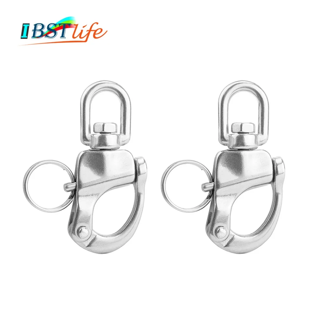 

2PCS SS316 Swivel snap Shackle Quick Release Boat Anchor Chain Eye Shackle Swivel Snap Hook for Marine Architectural