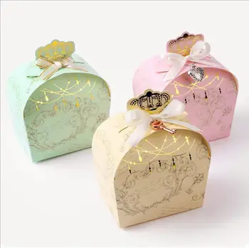 

Crown gift boxes,wedding favor box, candy box ,cookie box 50pcs/lot