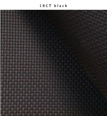 18CT cross stitch canvas cloth white color, black color 