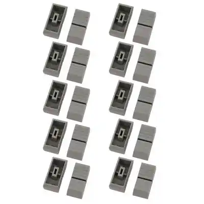 Black with White line -14mm x 11mm Slider Pot Caps Slider knobs pair of
