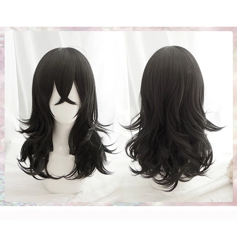 

My Hero Academia My Boku no Hero Academia Shouta Aizawa 45cm Long Wavy Black Heat Resistant Cosplay Costume Wig+wig cap