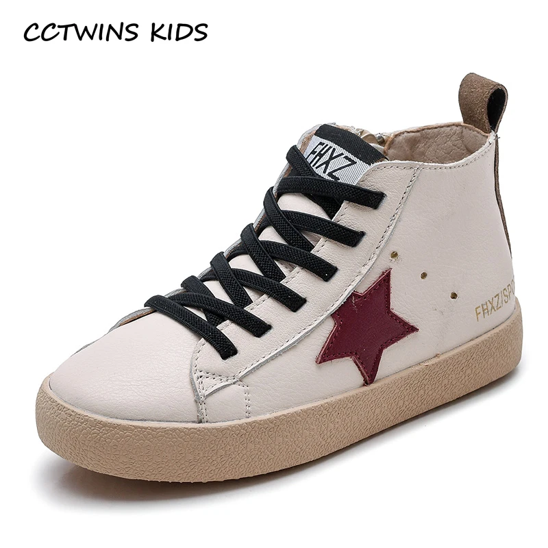 

CCTWINS KIDS 2018 Winter Children Fashion High Top Sneaker Baby Brand Sport Shoe Boy Casual Pu Leather Trainer Girl FH2343