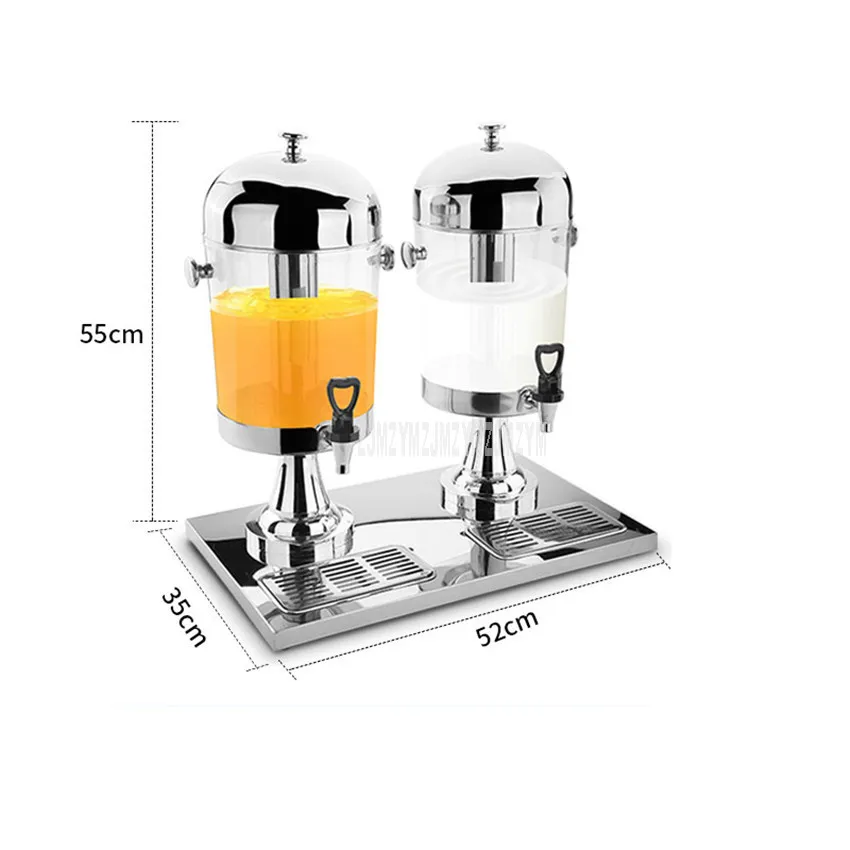 Нержавеющая сталь 8Lx2 с двойной головкой дозаторы для сока и напитков со льдом камера для напитков контейнер для сока барная посуда буфет инструмент