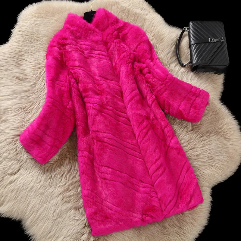 Real rabbit fur font b coats b font font b women b font autumn and winter