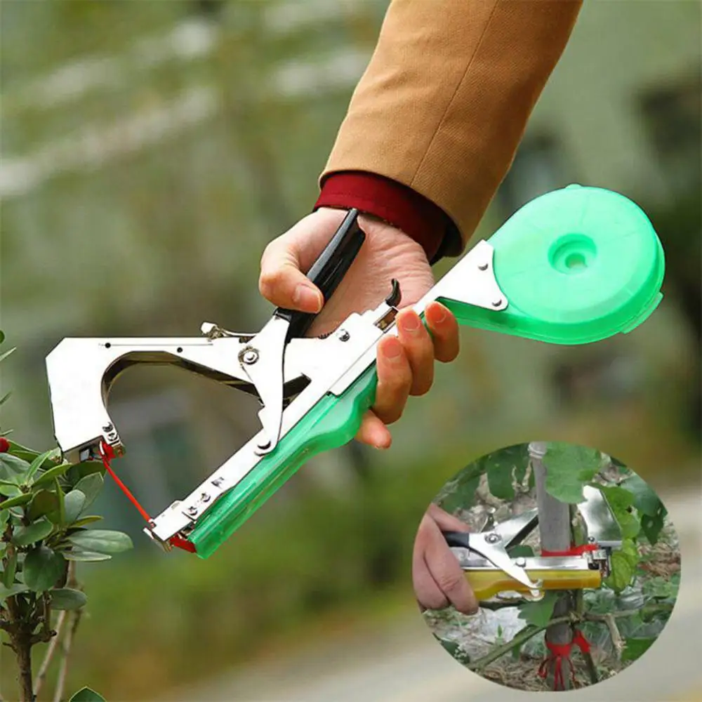 

1 Set Plant Branch Hand Tying Staples +Tapener +TapesBinding Machine Flower Vegetable Garden Tools Russia Shipping