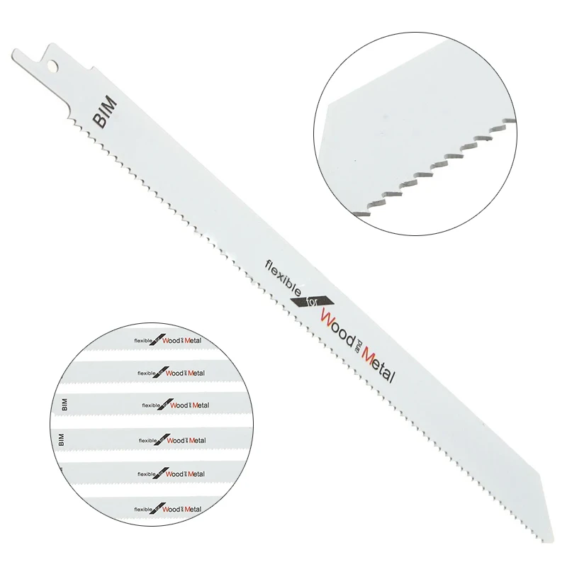 1PC x 225MM S1122BF Flexible BIM Reciprocating Saw Blade For Metal & Wood