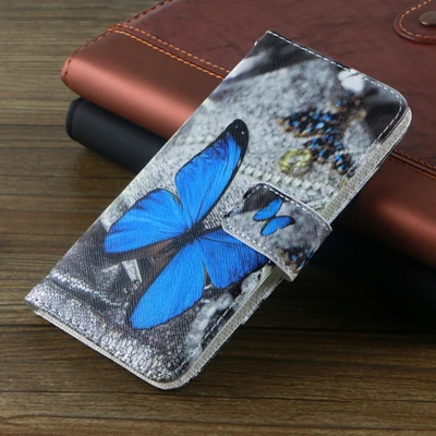 Винтажный флип-чехол, Роскошный чехол из искусственной кожи для Fly Life Compact 4G, милый крутой мультяшный кошелек, чехол - Цвет: butterfly