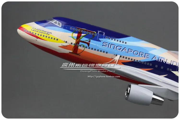 Модель самолета авиакомпании Singapore Airlines модель из смолы 47 см Боинг 747 400