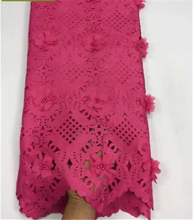 3d flower laser cut design laser cut cotton fabric with beads high