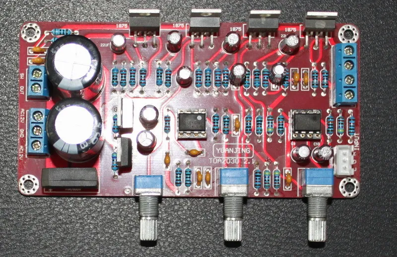 

Dual AC12V 18W*2+36W TDA2030A + NE5532 2.1 channel amplifier board