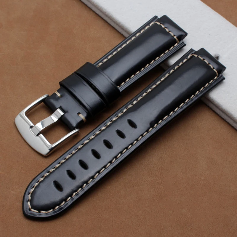 

15mm x 24mm Convex Mouth Watch Band Silicone Rubber Watchband Stainless Safety Buckle Strap Wrist Belt Bracelet + Spring Bar