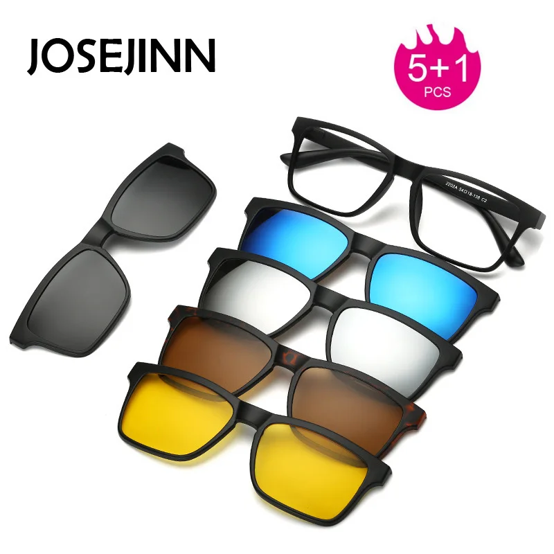 5+1 suit Multi function Clip On Sunglasses men clip Sunglasses