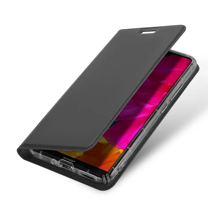 DUX DUCIS кожаный флип чехол для Sharp Aquos S3 Роскошный книжка с бумажником телефонные