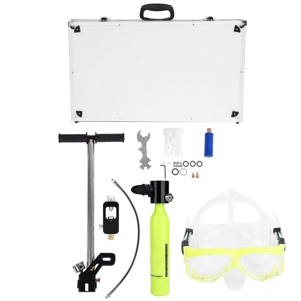 

Smaco Mini scuba diving tank High Pressure Air Pump Oxygen Cylinder Face Mask Snorkel freedom breath underwater for 5 to 10 mins