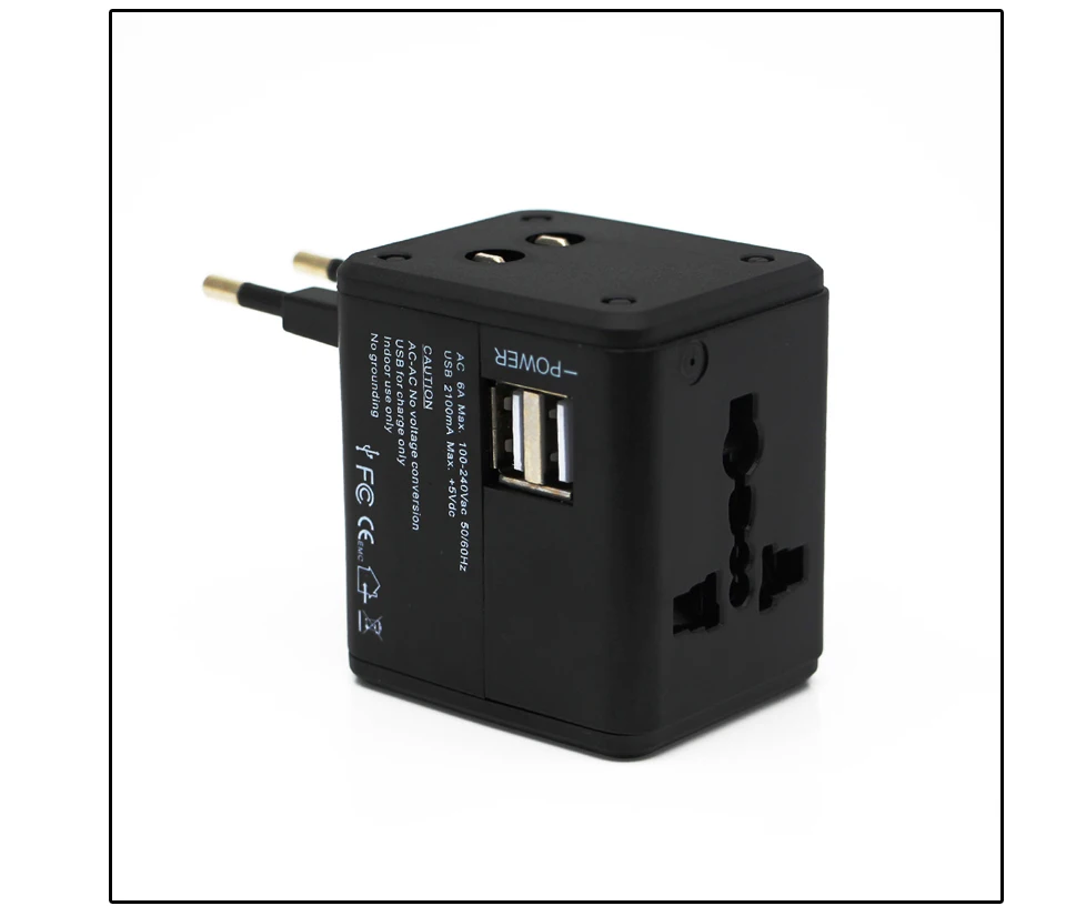 Pretty Electronic Universal Travel Adapter  Electric Plugs Sockets Converter USAUUKEUCN Dual USB Charging Electrical Power  (27)