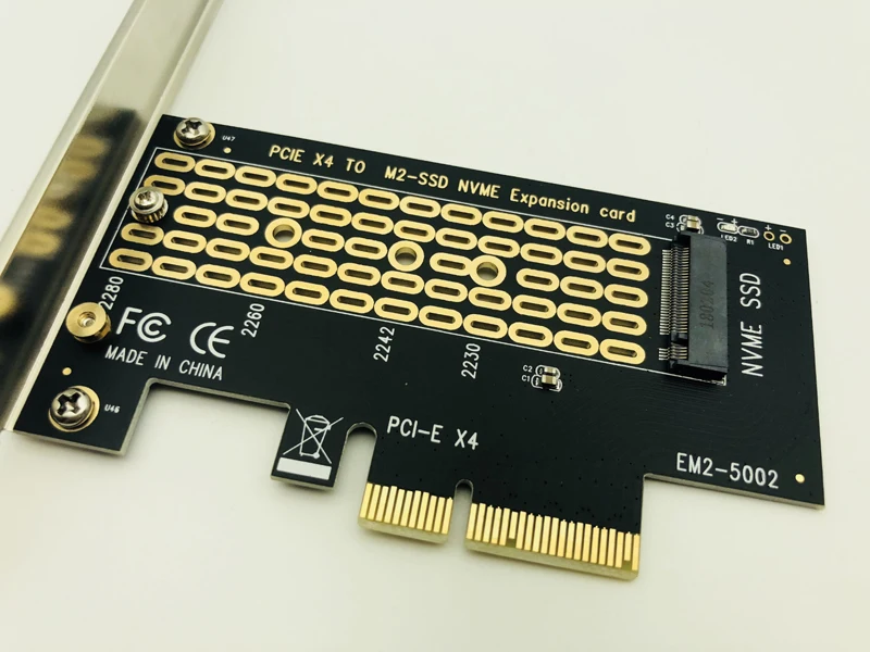 PCI Express PCI-E 3,0X4 для M.2 NVMe M ключ Интерфейс конвертер адаптера M2 NVMe PCIE SSD переходная карта для 2230 2242 2260 2280