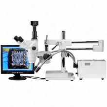 Trinocular Stereo Zoom Microscope–AmScope Supplies 2X-225X Trinocular Stereo Zoom Microscope + 9MP Digital Camera