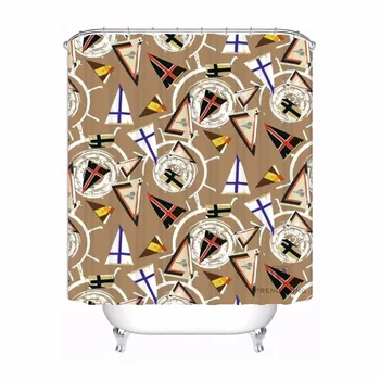 

Custom Graffiti Irregular Figure Bath Curtain Bathroom Mildewproof Waterproof Polyester Shower Curtain#180417-04-88