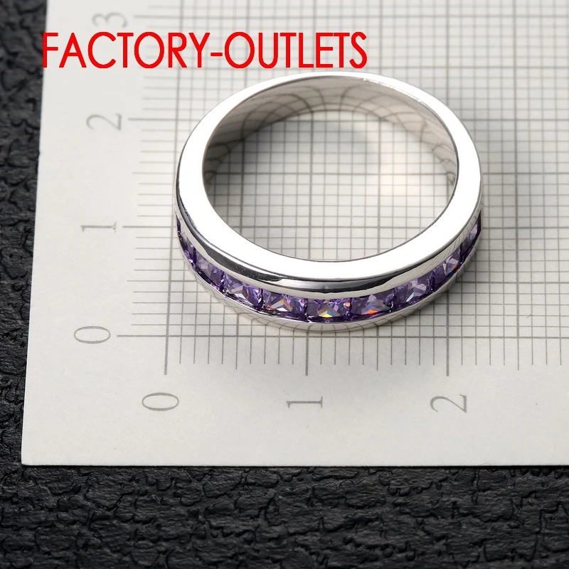 925 Sterling Silver Needle Engagement Ring Fashion Jewelry Trendy Style Cubic Zirconia Pave Setting for Women Girls silver ring silver rings