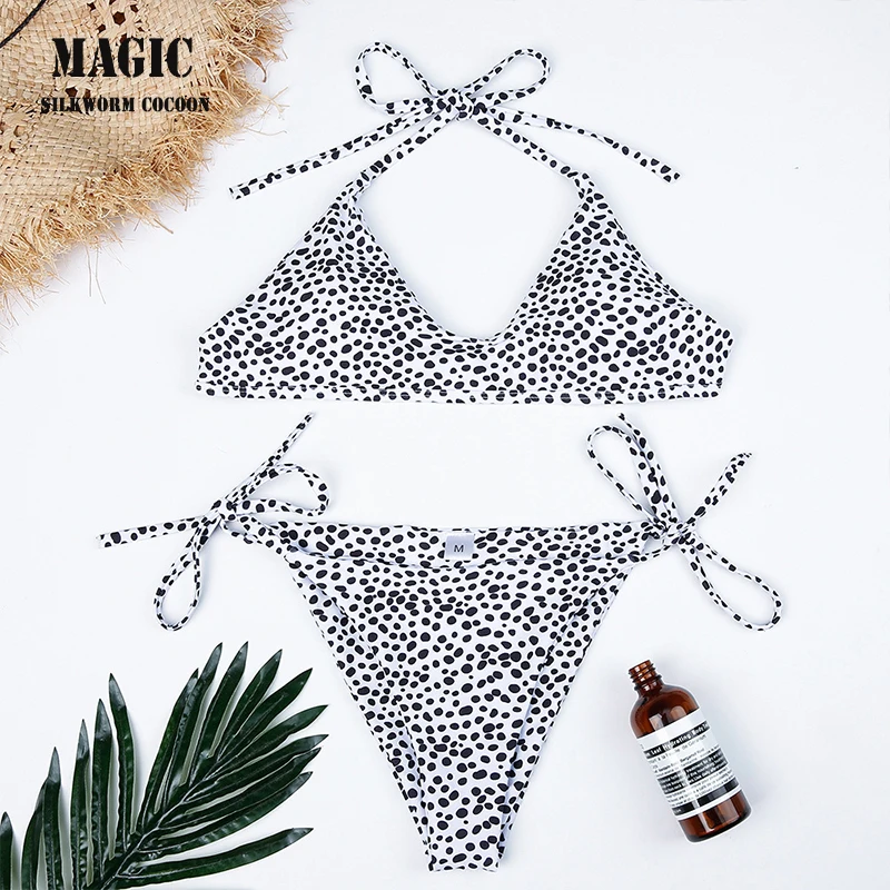 

Sexy Black Leopard Print Bikinis Set Women Brazilian Low Waist Bandage Swimsuit Swimwear Beachwear Swimming Suit 2018 New