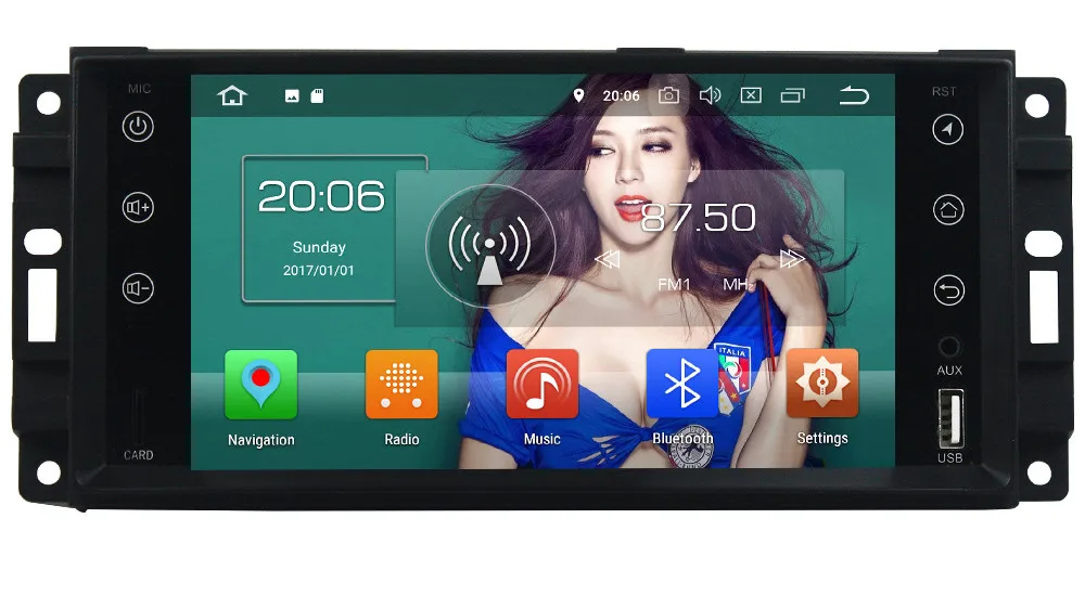 Sale KLYDE 7" 4G Android 8 Octa Core 4GB RAM 32GB ROM Car DVD Player Radio For Jeep Liberty Wrangler Unlimited Compass Grand Cherokee 0