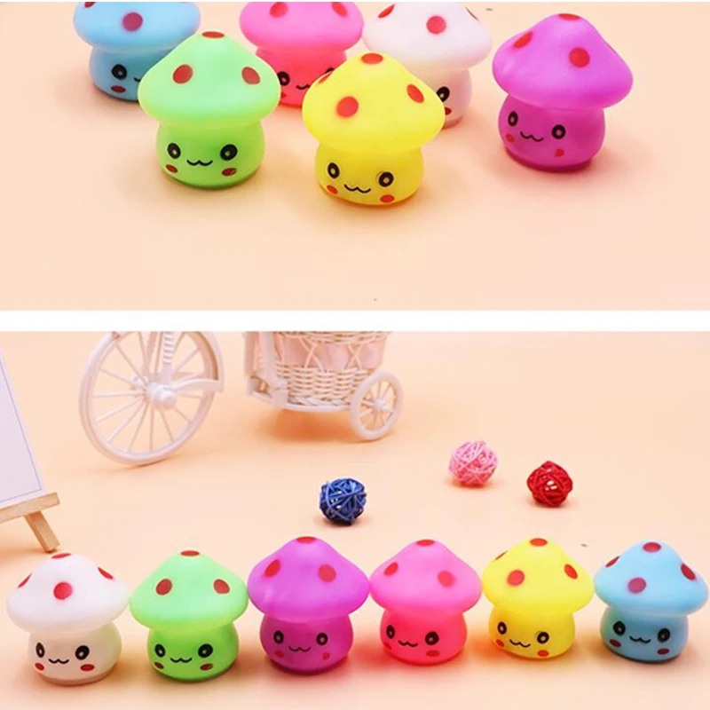 Baby Bedroom Lamps Night Light Cartoon mushroom Pvc Plastic Sleep Led Kid Lamp Bulb Nightlight For Children Lamp Battery Powered (7)
