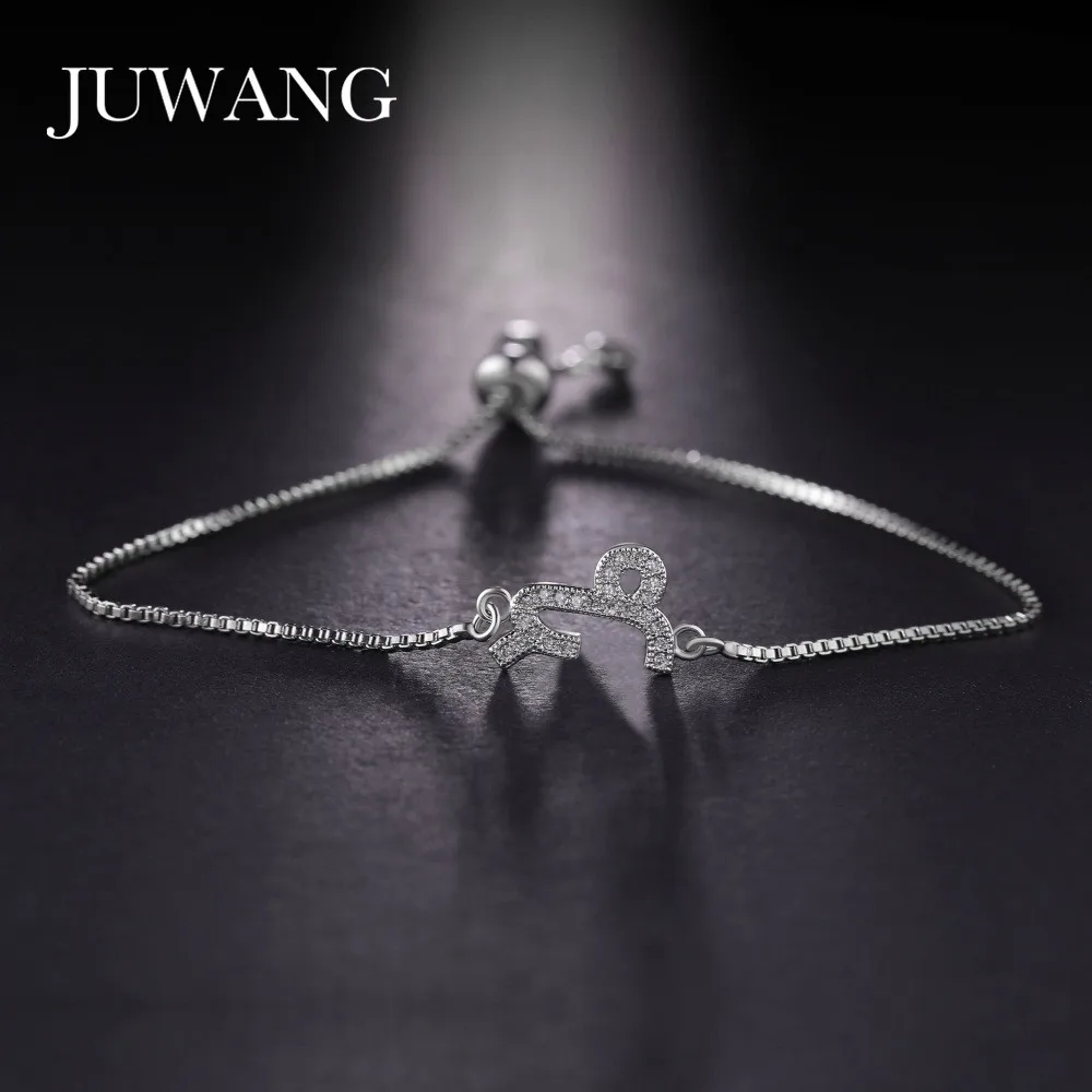 

JUWANG Trendy Cubic Zirconium Twelve Constellation Capricorn Charm Bracelet for Woman Fashion Jewelry Gift Wholesale