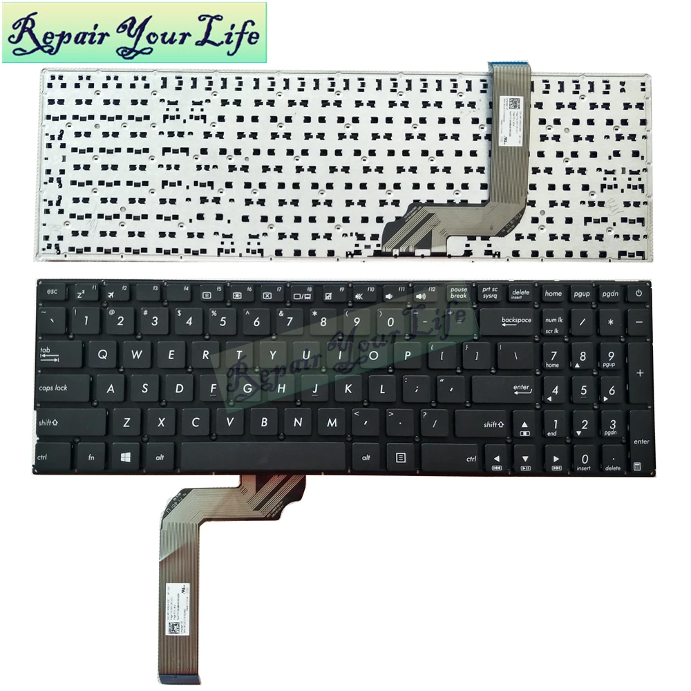 Клавиатура для ноутбуков Asus X542U x542пароль x542moар X542UA X542 kbd США английская черная без