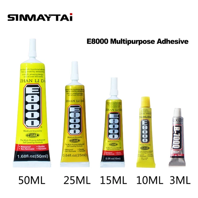 3ml 10ml 15ml 25ml 50ml E8000 Multipurpose Adhesive Epoxy Resin Glue DIY  Repair Liquid Glue for Phone Screens Jewelry Glass - AliExpress