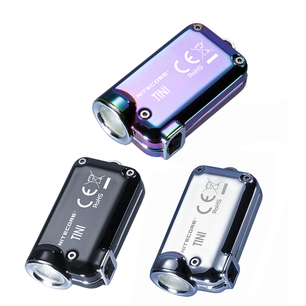 NITECORE TINI SS USB Перезаряжаемый брелок CREE XP G2 S3 LED max 380 люмен луч бросок 64 м EDC маленький