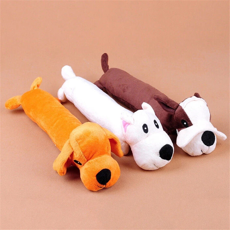 Pet Dog Cat Toys New Plush Squeaker Soft Chew Sound Squeaky Puppy Play