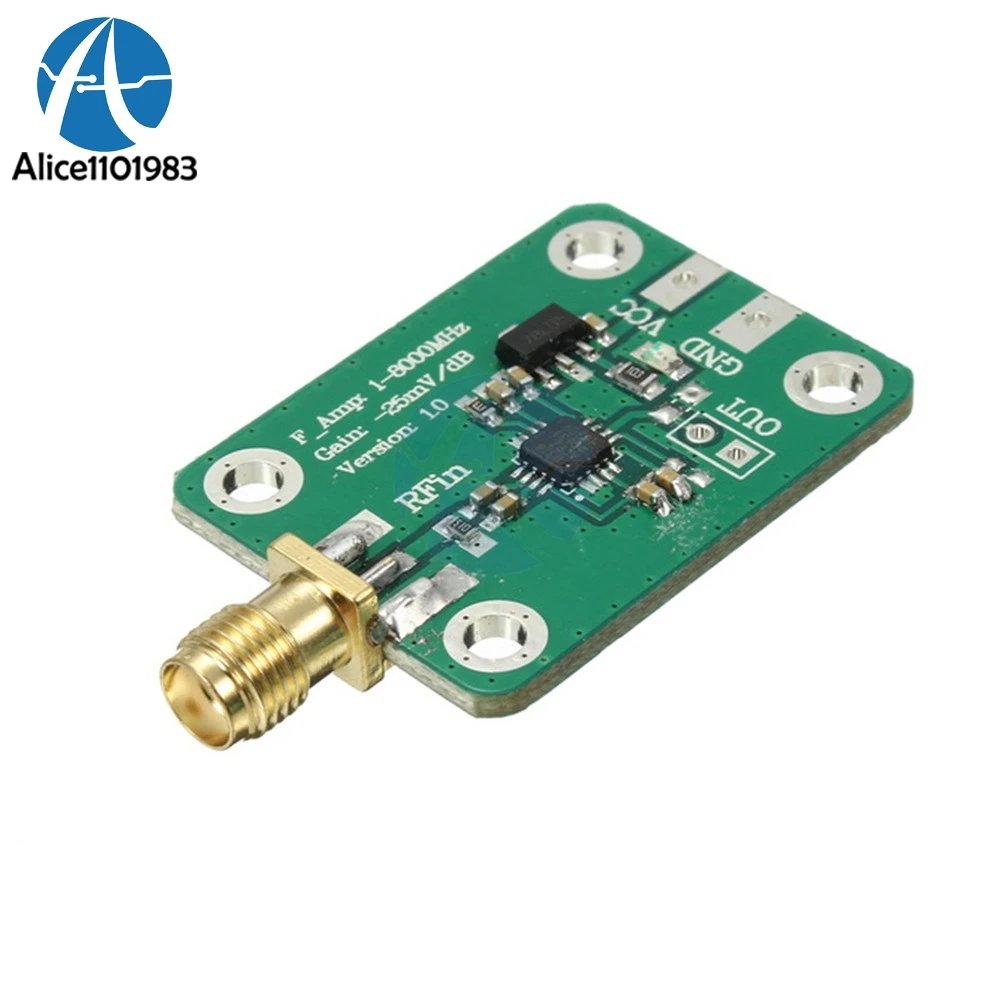 

1-8000MHz AD8318 RF Logarithmic Detector 70dB RSSI Measurement Power Meter Board Module Hight Sensitivity DC 7-15V
