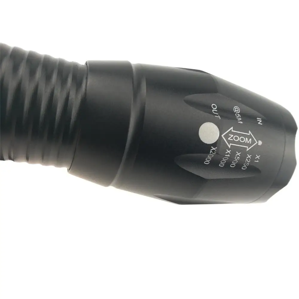2 Ultra Bright Torch Tactical Flashlight Camping Light 5 switch Modes Zoomable Bicycle Light Use 18650 AAA battery Led Flashlight 