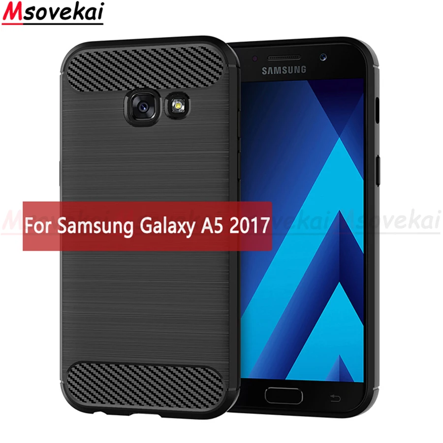 

for Samsung Galaxy A5 2017 Fashion Carbon Fiber Case for Samsung A5 2017 Luxury Ultra Slim Soft Gel Shockproof Phone Back Cases