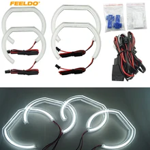 Feeldo 4 шт./компл. белый автомобиль crystal led Ангельские глазки привело ДРЛ SMD Halo Кольцо Наборы для BMW F30 F35 3 серии (2012-2014) # fd-2239
