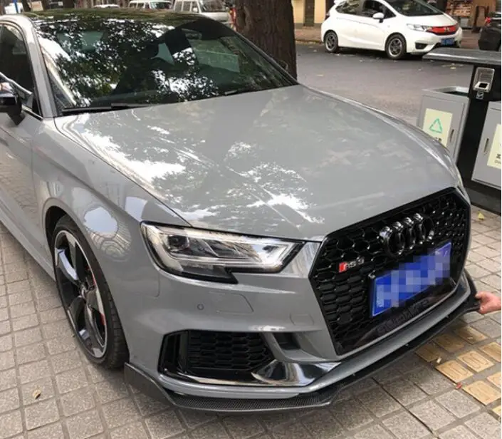 

NEW Carbon Fiber Front Lip Splitters Bumper Aprons Cup Flaps Spoiler For AUDI A3 S3 RS3 2014 2015 2016 / 2017 2018 2019